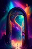 Placeholder: Fantasy gate opening to a colorful universe