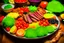 Placeholder: The picture shows a tasty and tempting dish containing a variety of delicious foods. The foods include slices of perfectly grilled meat and crispy fresh vegetables pulsating with colors and flavors.