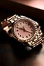 Placeholder: Imagine a pink Rolex watch, its sleek and slender stainless steel case, adorned with rose gold accents, shimmering in the soft glow of a luxury boutique. It's a masterpiece of elegance and precision."