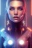 Placeholder: cyberpunk, head, women, portrai, tron