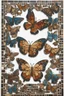 Placeholder: very beautiful butterfly wood mosaic