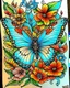 Placeholder: Papillon newschool flower colors for tattoo