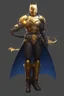 Placeholder: Golden Warforged, Batman, Sorcerer Supreme, Dark Cloak, Mechanus, Humanoid.