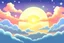 Placeholder: sunset sky background with clouds and stars for game inspired slavic mythology