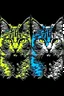 Placeholder: cats imágen lineal colores contrastantes