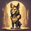 Placeholder: Lion of the Golden City in cute anubis art style