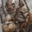 Placeholder: dnd, dwarf, priest, heavy armour, portrait, face, close up, watercolour