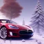 Placeholder: Santa claus driving his red Tesla convertible car, character design by cory loftis, fenghua zhong, ryohei hase, ismail inceoglu and ruan jia. unreal engine 5, artistic lighting, highly detailed, photorealistic, fantasy