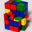 Placeholder: mile tall rubik's castle red green blue white fantasy