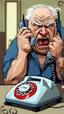 Placeholder: angry fat jibbering old fool yells on the phone