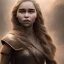 Placeholder: only perfect face detailed and realist emilia clarke face, wearing dragon armor. fly hair, viking, village, highly realistic, highly detailed, mist around, smoke, particles, fog and fire