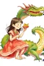 Placeholder: kiby eating dragon in dress