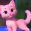 Placeholder: pink Cute kittens playing