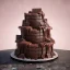 Placeholder: House cake chocolate waterfall made of chocolate is flowing, unreal engine