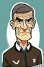 Placeholder: yourgen club German football coach ,cartoon 2d