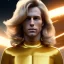 Placeholder: beautiful cosmic golden male, long hair, nice smiling, delicate colors, beautiful glamour galactic golden dress, ultra sharp focus, 8k, unreal engine 5, extremely sharp detail, light effect, soft light atmosphere of a spaceship, smooth, full of details, face in front, complete vision of face and body