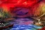 Placeholder: The red hot River Styx leading to hades, Charon, Impressionist brush strokes, high detail, dark dull color, Watercolor, greek fantasy, fine detail, high quality, masterpiece,