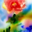 Placeholder: abstract watercolor of a peony, warm colors, water color streaks and splashes, minimalist, in the style of John Singer Sargent, white space