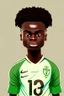 Placeholder: Bukayo Saka English-Nigerian footballer ,cartoon 2d