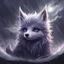 Placeholder: With fur like whispers of twilight's grace in storm art style