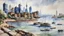 Placeholder: watercolour painting of sydney