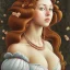 Placeholder: portrait of a beautiful brunette busty woman Sandro Botticelli style