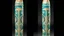 Placeholder: A cyan and ivory galaxy with comets designed in pacific Northwest totem poles painted by Grant Wood