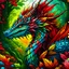 Placeholder: mythical drogon, forest flower backwornd, colorful drogon, adult book cover