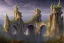 Placeholder: cliff palace city seven towers fantasy canyon bridge