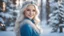 Placeholder: photoreal magnificent young covered white haired magic young smiling princess in the gorgeous blue dress in a pine rich winter wonderland in the style of fantasy movies, photorealistic, shot on Hasselblad h6d-400c, zeiss prime lens, bokeh like f/0.8, tilt-shift lens 8k, high detail, smooth render, unreal engine 5, cinema 4d, HDR, dust effect, vivid colors