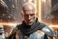 Placeholder: star wars bald male corellian jedi pilot wearing black and gunmetal grey old republic armored robes with gold trim, alone, battle-ready Jedi Master defending a ruined ancient city surrounded by golden light, centered head and shoulders portrait, hyperdetailed, dynamic lighting, hyperdetailed background, 8k resolution, volumetric lighting, light skin, fully symmetric details