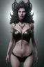 Placeholder: Kim Basinger as evil queen in black leather, busty, cleavage, curvy, angry, happy, stern look. character design by cory loftis, fenghua zhong, ryohei hase, ismail inceoglu and ruan jia. unreal engine 5, artistic lighting, highly detailed, photorealistic, fantasy