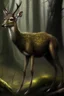 Placeholder: The "Almost Deer" is typically described as a creature that closely resembles a deer, but with several unsettling and anomalous features. It has a slender body covered in coarse, grayish-brown fur. Its legs are long and graceful, resembling those of a normal deer. However, its head is where the abnormalities become apparent. Instead of a traditional deer's head, it possesses an elongated, human-like face with vacant, pale eyes that lack pupils.