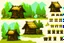 Placeholder: old Russian huts sprite sheet for 2d horizontal platformer