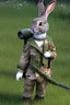 Placeholder: A pfp of a cute army bunny with army hat, camo shirt