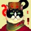 Placeholder: Ukiyo-e Style ,cats, with full details, full HD