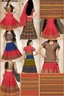 Placeholder: Aesthetic, 3D, Digitized, Hyper realistic, Surreal, Mesmeric, "Assamese Ethnic Tribal / Traditional Woven Women Attire" & Textile (Handloom) Industry themed Mekhela Chador (The bottom half of this distinct dress is called the 'Mekhela ', a round fit used waist downwards over a petticoat) designs, **Featured Designs:** An adventurous traveler who incorporates elements of tribal fashion into her everyday wardrobe, exuding an air of worldly sophistication. **Appearance:** fictional female model end