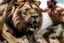 Placeholder: MAN FIGHTNG LION REAL LIFE PHOTO REASLISTIC