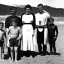 Placeholder: Creepy old family photo of star wars type people at the beach