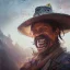 Placeholder: Insanely detailed photograph of an “ El Guapo from three amigos ”, smiling clear face and hyperdetailed painting by Ismail Inceoglu Huang Guangjian and Dan Witz CGSociety ZBrush Central fantasy art album cover art,8K, hdr, epic, mysterious, ominous, hands focused on a glowing D20, jewelry, motivated