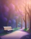 Placeholder: park mystical dream, park bench, man, woman, child, dog, trees, path, bird, sunshine, mystical, fantasy, romanticism, pastel colors, daylight, daytime, acrylic painting, detailed, soft focus,