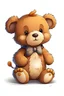 Placeholder: 2D art for one cute Teddy Bear , white background, full body, cartoon style, no shadows.