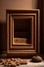 Placeholder: A picture frame in a room made of Arabic clay