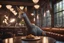 Placeholder: Strange, beautiful creature in a fancy restaurant, Cinematic lighting, Volumetric lighting, Epic composition, Photorealism, Bokeh blur, Very high detail, Sony Alpha α7, ISO1900, Character design, Unreal Engine, Octane render, HDR, Subsurface scattering