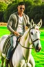 Placeholder: Cristiano Ronaldo is riding a donkey .