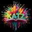 Placeholder: A visually stunning 3D render illustration portraying the name "KATZ" in vibrant and unique style. The name emerges from a mesmerizing library rainbow-like explosion of colors that bursts from a book. The fluid paint cascades downward in a dynamic motion, creating a captivating visual effect. The bold, sharp edges of the typography sharply contrast with the fluid paint explosion, resulting in a harmonious fusion of modern design, typography, painting, and illustration.