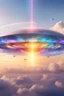 Placeholder: ufo rainbow, cité très futuriste ultra moderne, ufos fleet, intergalactic,