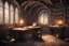 Placeholder: fantasy medieval study room with a desk