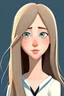 Placeholder: animasi gadis cantik putih rambut panjang hidung mancung