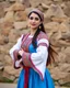 Placeholder: azeri female with traditional dance clothing